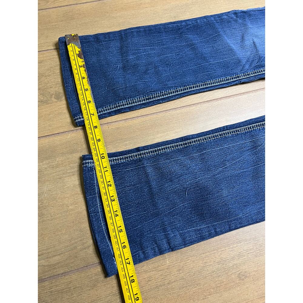 Soundgirl Y2K Rhinestone Cross Bootcut Jeans Low Rise Womens 29x30 Blue - Picture 7 of 12